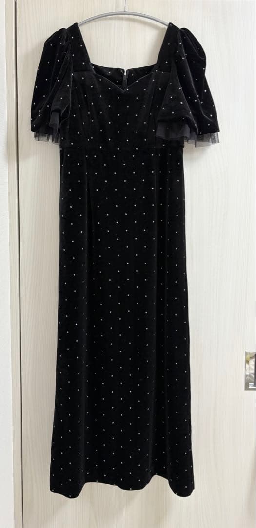 【size2】 bijou dot velours dress Acka