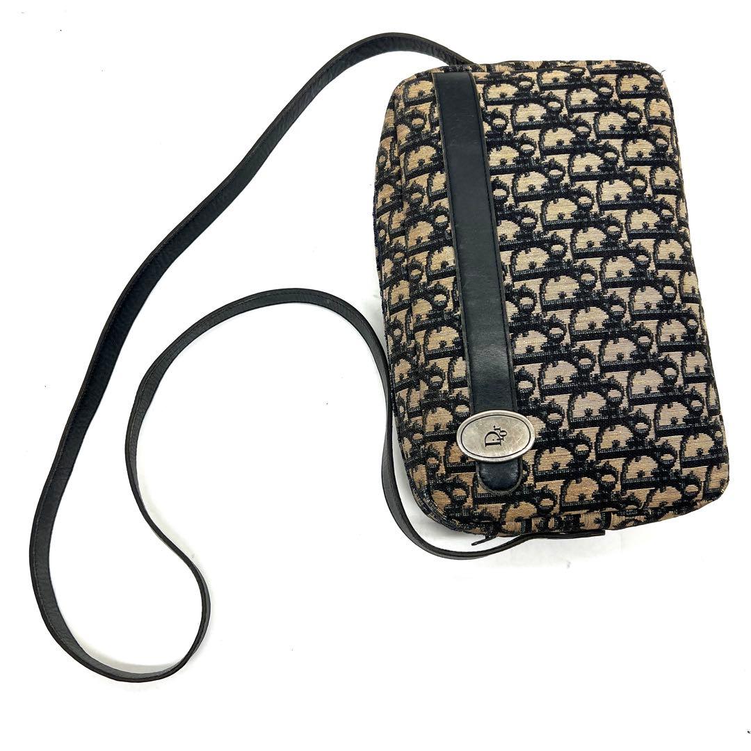 【美品】Dior ワンショルダー ショルダー バッグ トロッター キャンバス