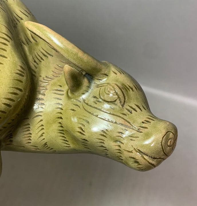 中国 牛置物　f2220606