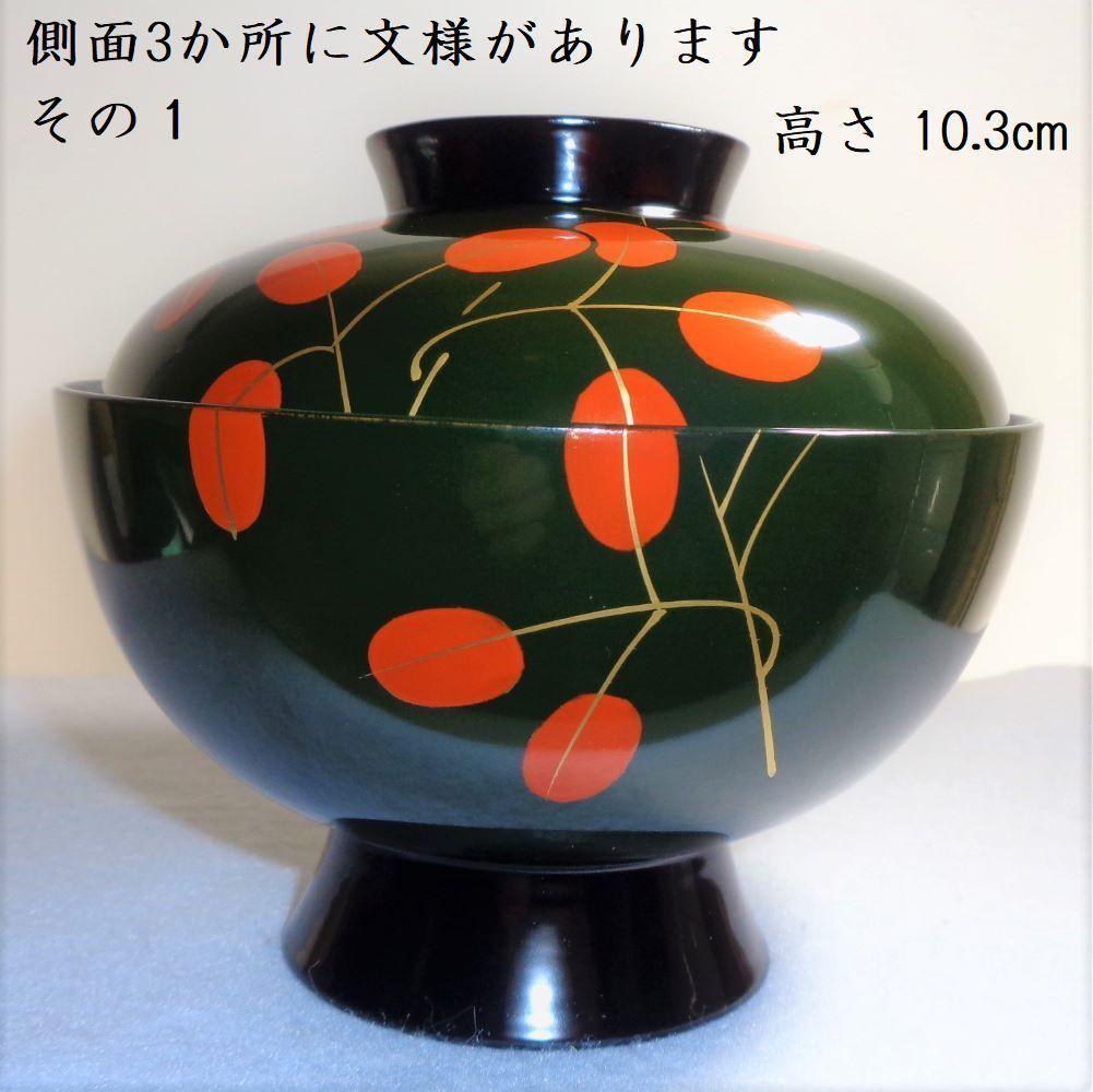 未使用 輪島塗 萩蒔絵 吸い物椀５客