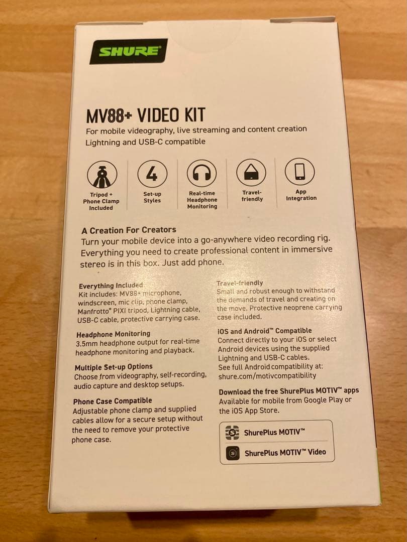 【新品】SHURE（シュア）MV88+ ビデオキット