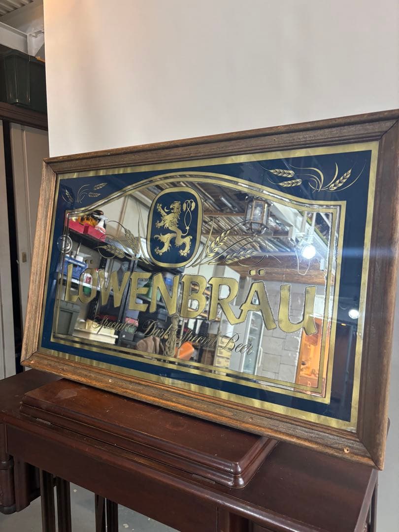 Löwenbräu レーベンブロイ　パブミラーアンティークアメリカンヴィンテージ