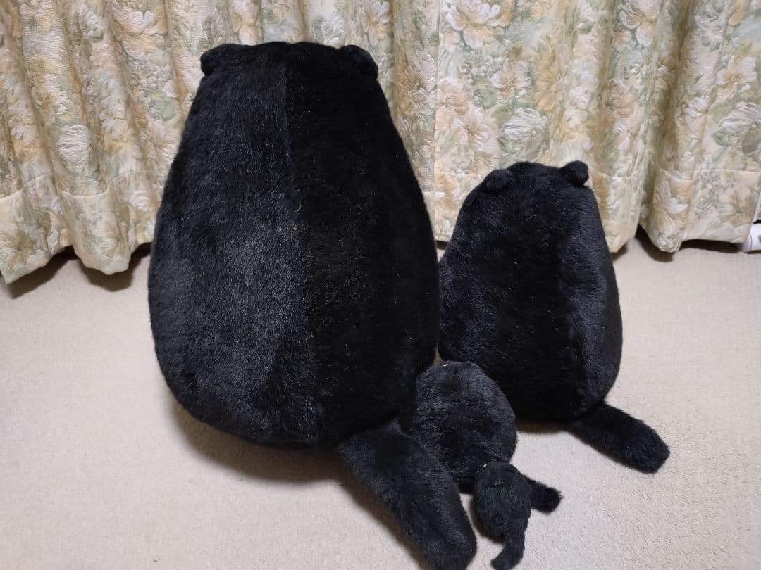 ぬいぐるみ　黒猫　ネコ　昭和レトロ　セット