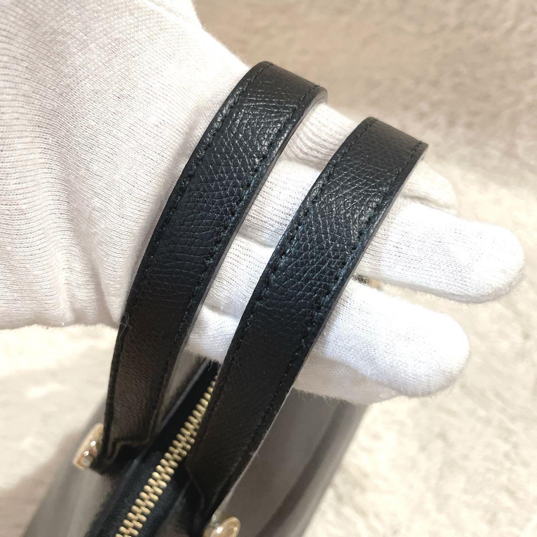 【極美品】 FURLA パイパーS ハンドバッグ 2way ショルダーバッグ 黒