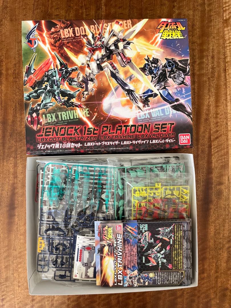 ダンボール戦機 プラモデル ジェノック第1小隊セット ドットブラスライザー他