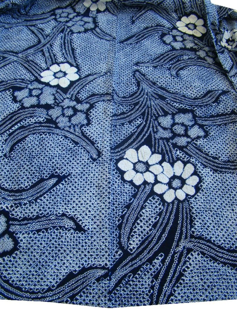 S寸 鳴海 総絞り 浴衣・ 四寸帯 セット 仕立上り～153cm Ys366