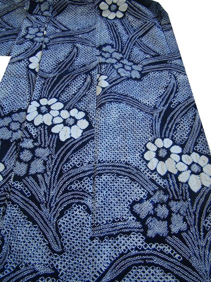 S寸 鳴海 総絞り 浴衣・ 四寸帯 セット 仕立上り～153cm Ys366