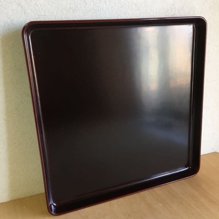 正方形の漆のお盆  5膳セット