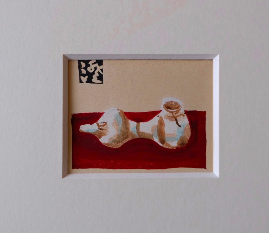 ☆☆川上澄生☆水彩画・水パイプ