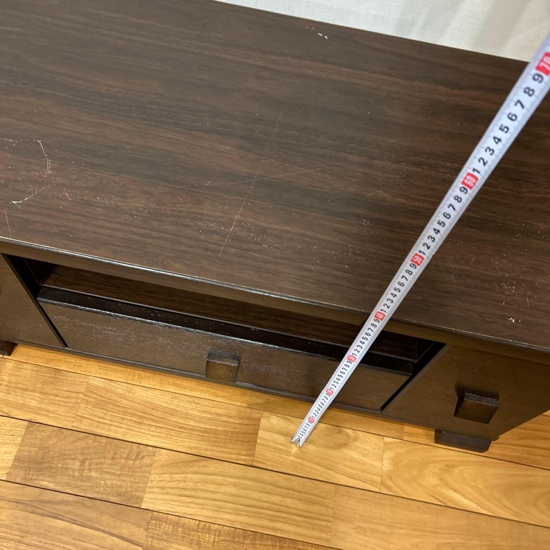 ダークブラウン テレビ台 引き出し付き