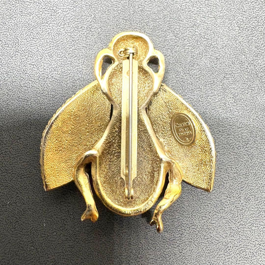美品✨ディオール ブローチ 蜂 モチーフ デザイン 大ぶり ゴールド