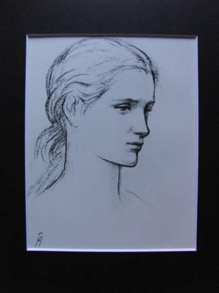 船越保武、ローラ、希少額装用画集画、大判、新品高級額装付