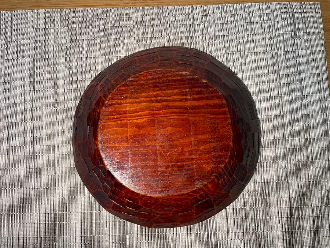 0318 烏城彫？ 菓子器 小物入れ 装飾皿 27cm