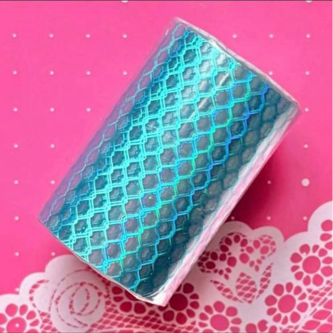 极光蓝 6cm×5m 铁丝网 藍色　海外マステ　有刺鉄線 フェンス