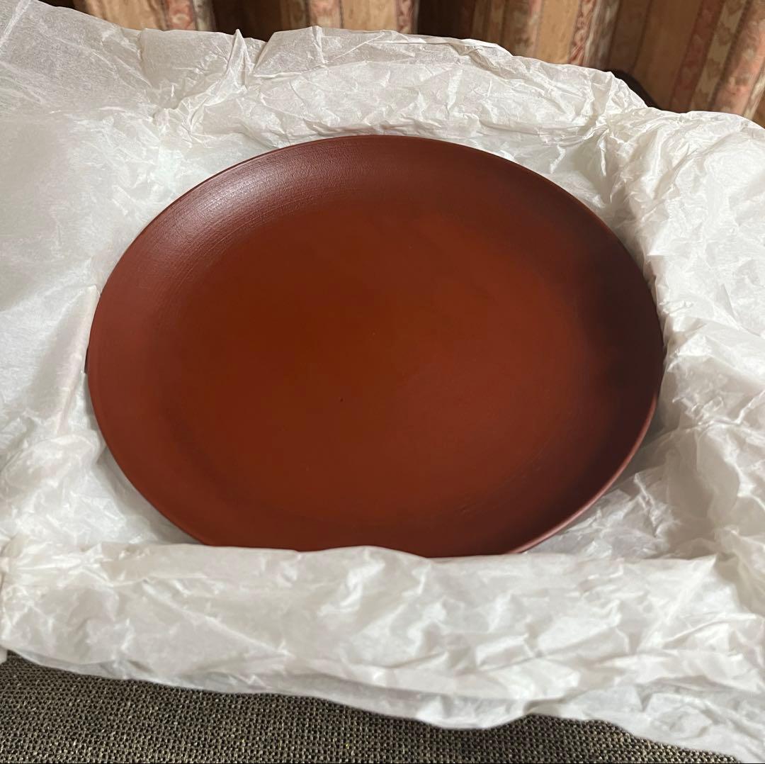 作家もの　赤木明登さん　平皿７寸　赤