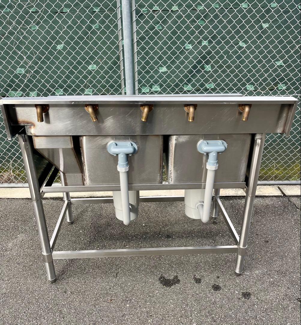 ステンレス2槽ダスト付きソイルドシンク　流し台　1030×600×800