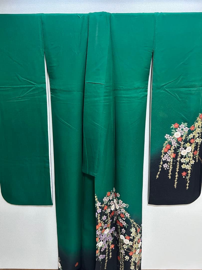 【 最終値下げ 】 豪華振袖４点セット！！　引箔　花柄　着物スキ倶楽部　１９９