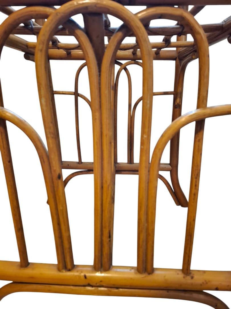 昭和レトロ エスニック ラタン ダイニングテーブル カウンターテーブル