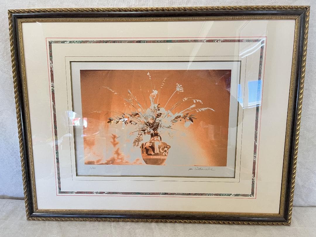 リトグラフ【ヨシ・ワタナベ】(渡辺芳夫) オリンポスの夕ぐれ 6/100