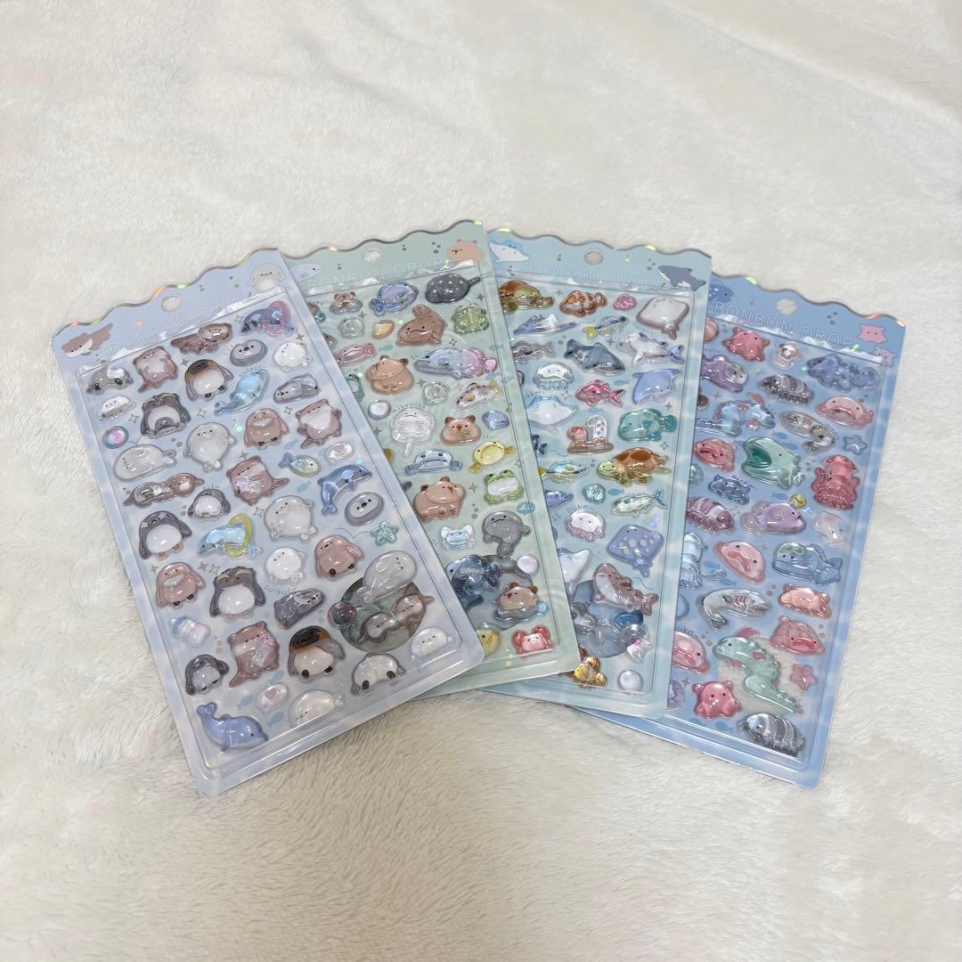 ボンボンドロップシール　水族館限定　4個セット　正規品