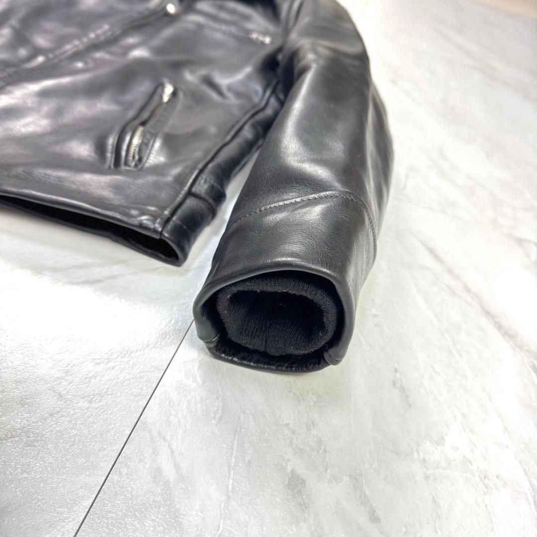 美品 schott 6103us シングルライダース　ホーウィンレザー 34 黒