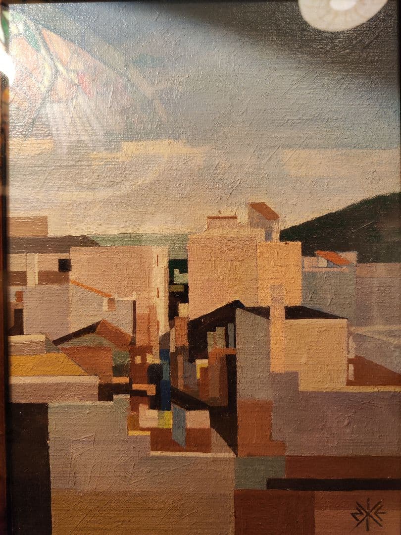 ポール・ヴィヴィアン油彩画 都市風景