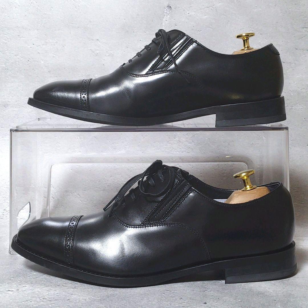 人気定番デザイン 未使用級 REGAL【25】 ストレートチップ サイドゴア 黒