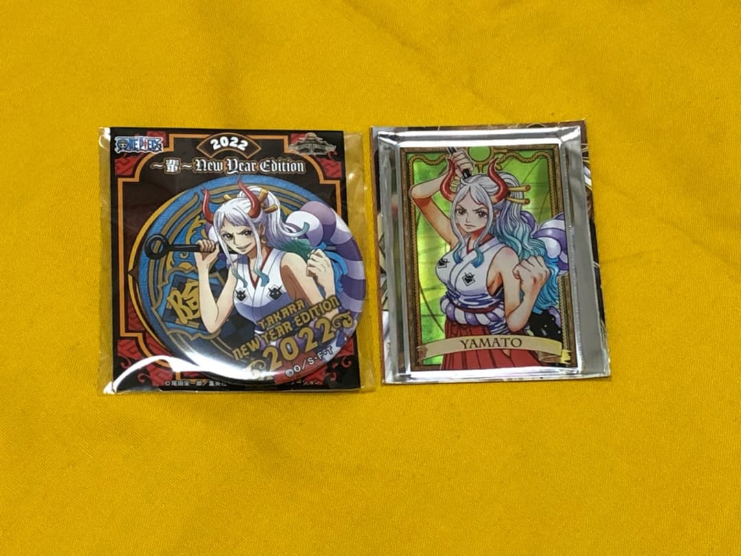 ワンピース　麦わらストア　ジャンプショップ 缶バッジ　ステッカーカード　ヤマト