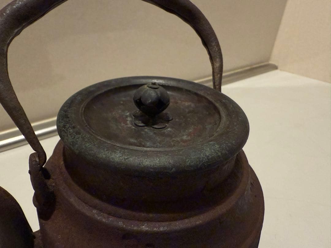 鉄瓶 青龍堂 大国寿造 彫刻 茶道具 茶注 湯沸 時代物