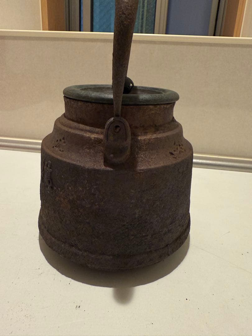 鉄瓶 青龍堂 大国寿造 彫刻 茶道具 茶注 湯沸 時代物