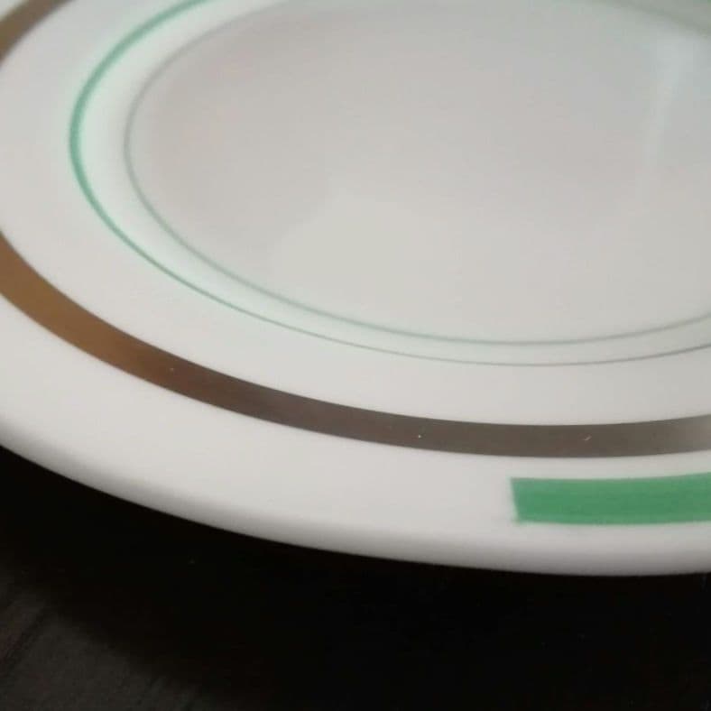 逸品　 シェリー　ケーキ皿　飾り皿　アールデコ　銀彩幾何学模様 1925年製