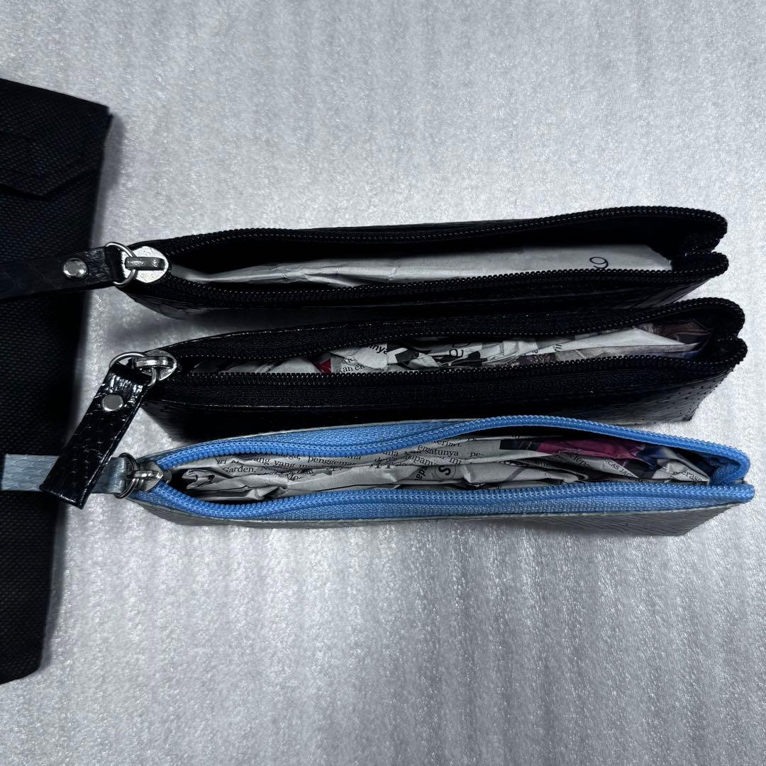 新品！蛇革ペンケース　筆箱　蛇革　小物入れ　ポーチ　まとめ売りケース付き