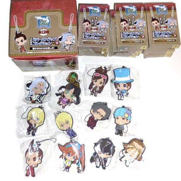 逆転裁判 15周年　ラバーストラップ　コレクション　 全12種コンプリート