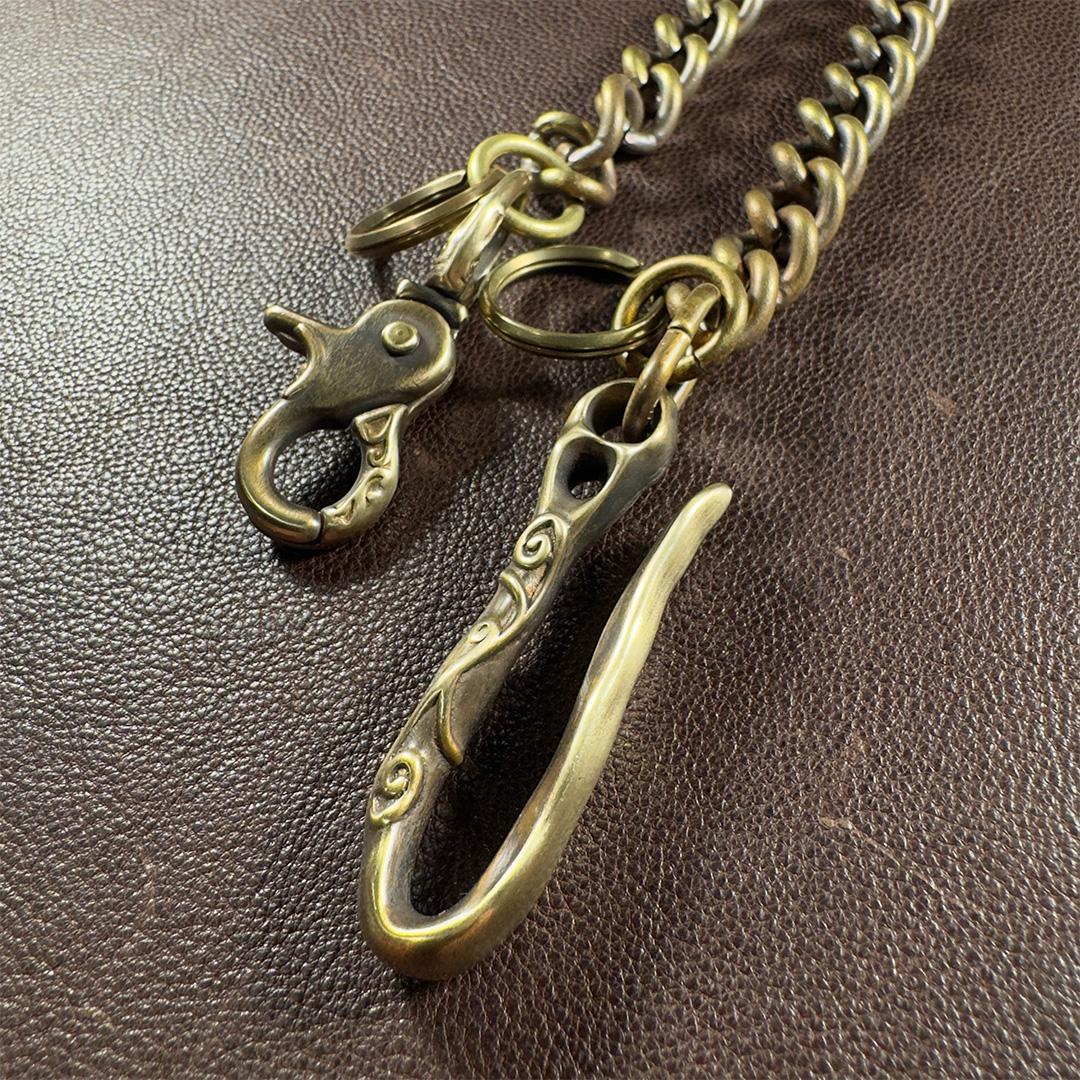 ヴィンテージ感漂う喜平ウォレットチェーン｜エイジング加工済み｜WC-KBE-55