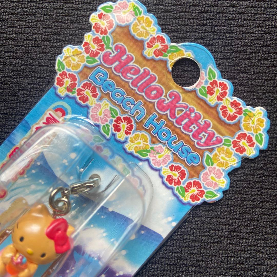 激レアご当地日焼けキティ ビーチハウスファスナーマスコット根付夏休み海バージョン