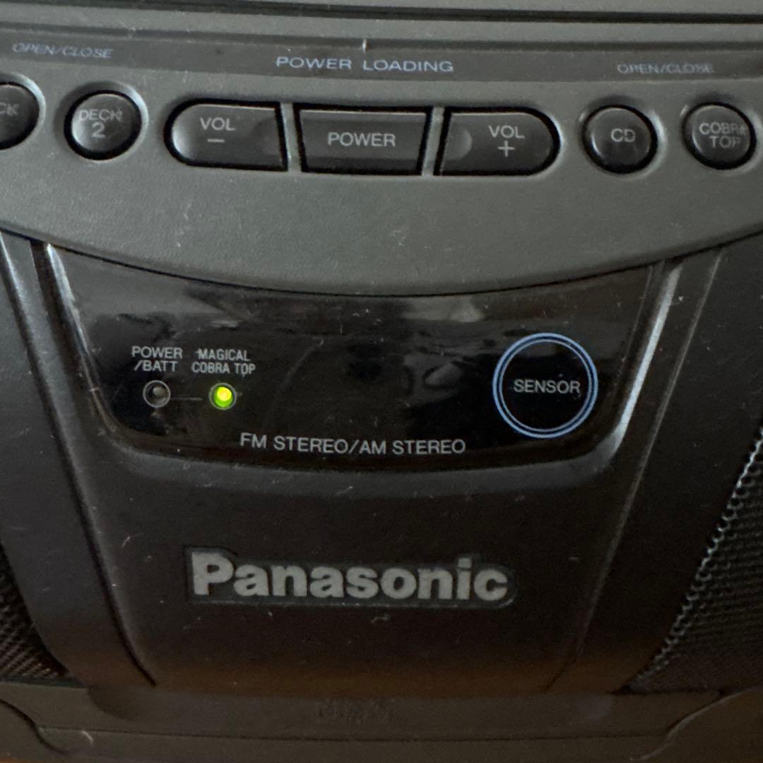 PanasonicポータブルCDプレーヤー Wカセット 電池でコードレス可