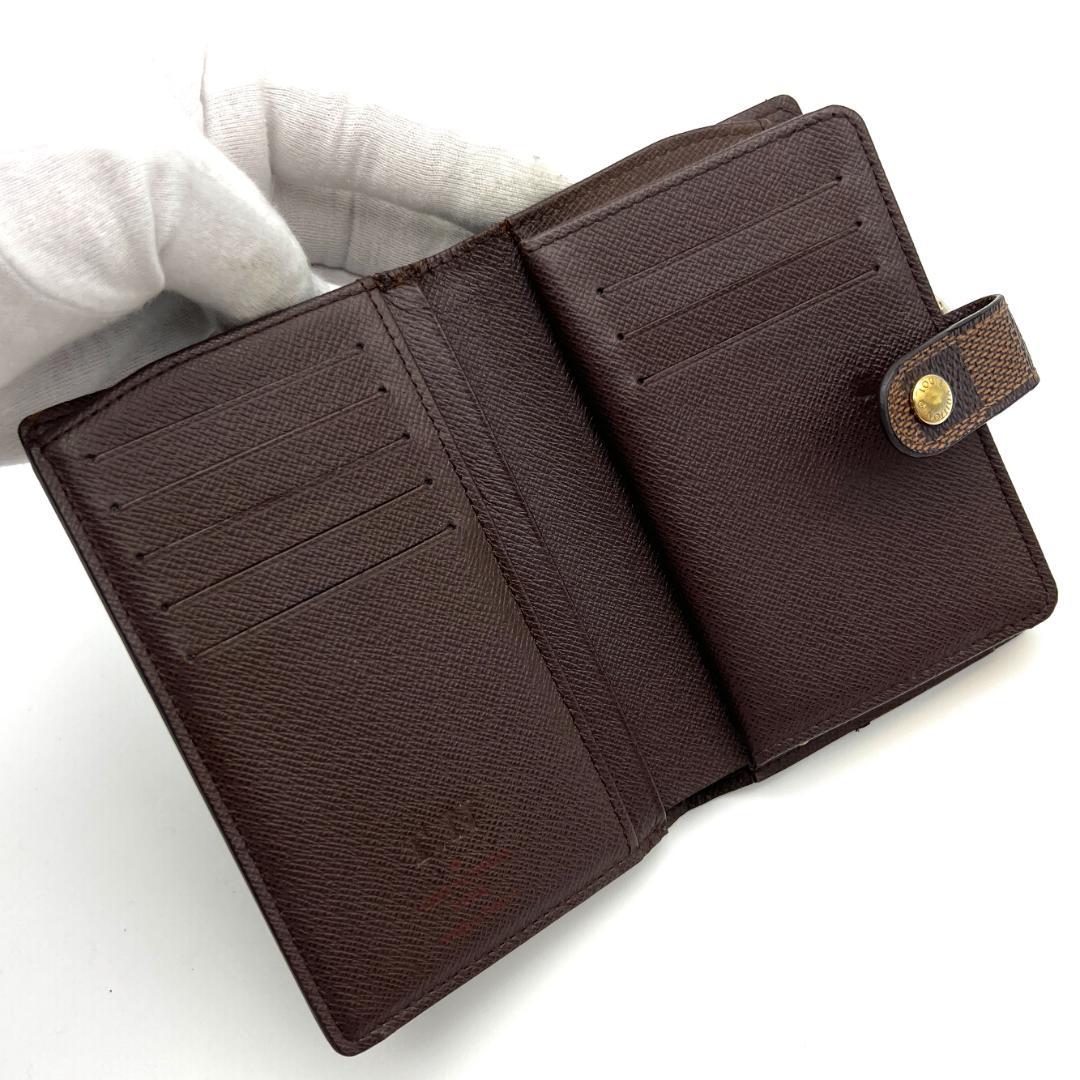 【極美品】ルイヴィトン ダミエ ポルトフォイユ ヴィエノワ がま口 新型 752