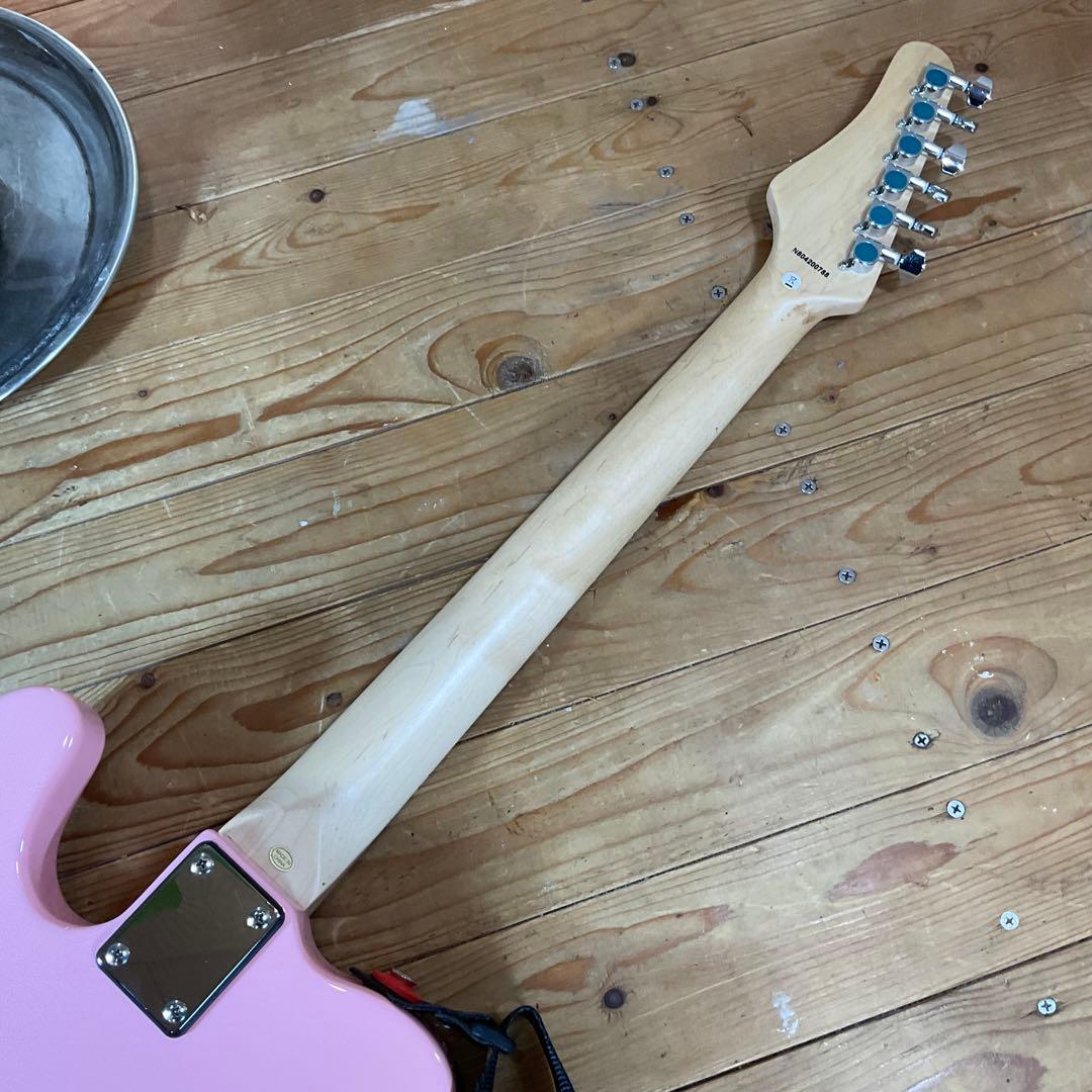 極美品！Play Tech プレイテック エレキギター テレキャスター ピンク