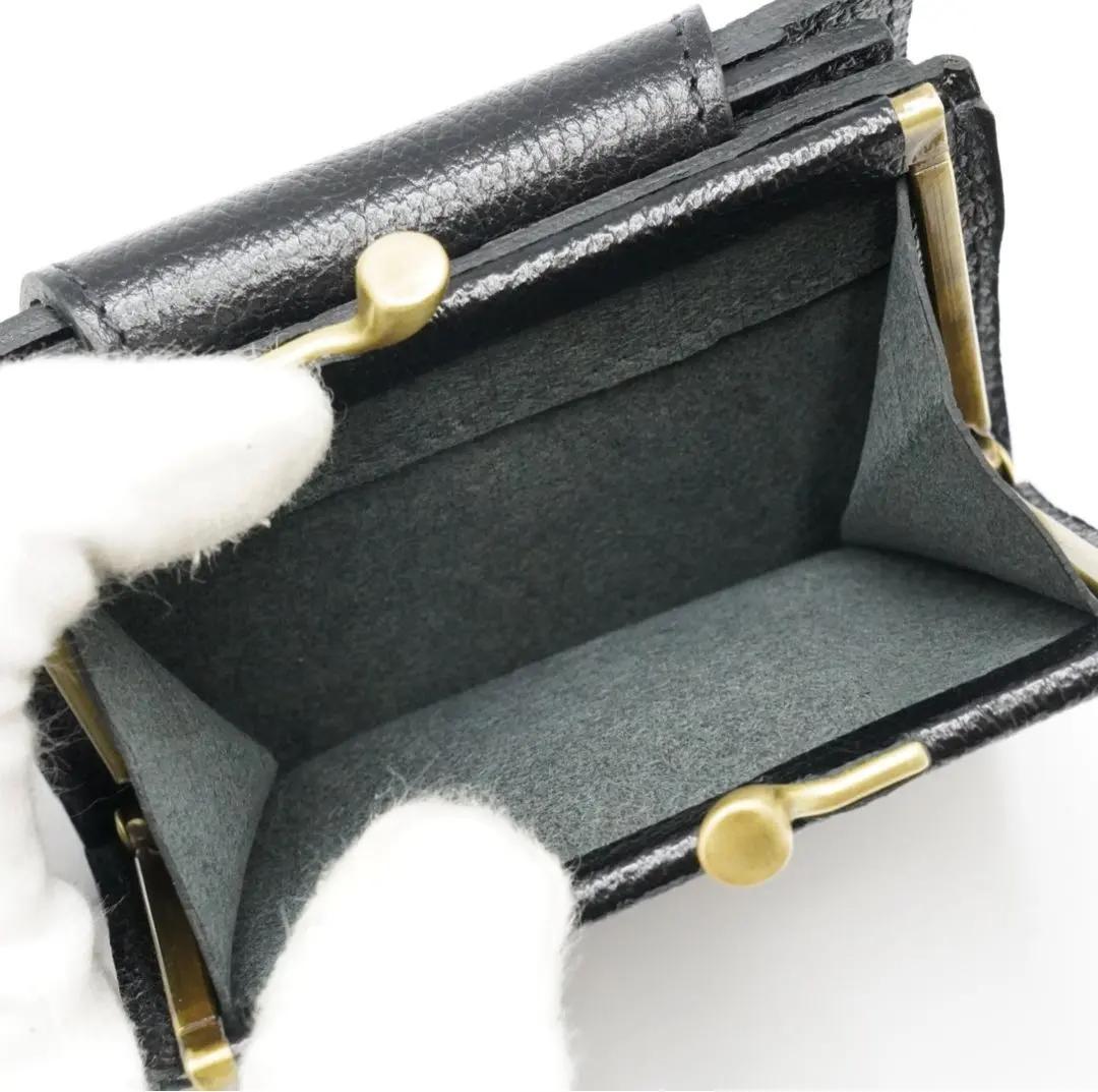 未使用 イルビゾンテ IL BISONTE がま口 二つ折り財布 コンパクト