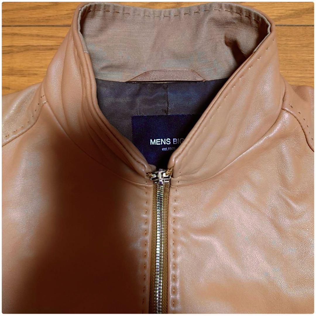 定価5.1万 メンズビギ 最高級ラムレザークロームタンニングジャケット 1/SM