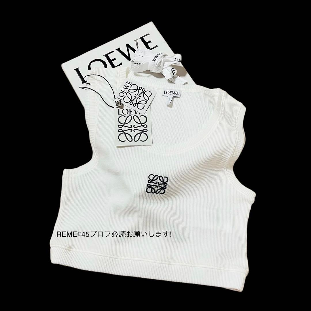 【未使用】正規品 LOEWE ロエベ クロップド アナグラム 刺繍 タンクトップ