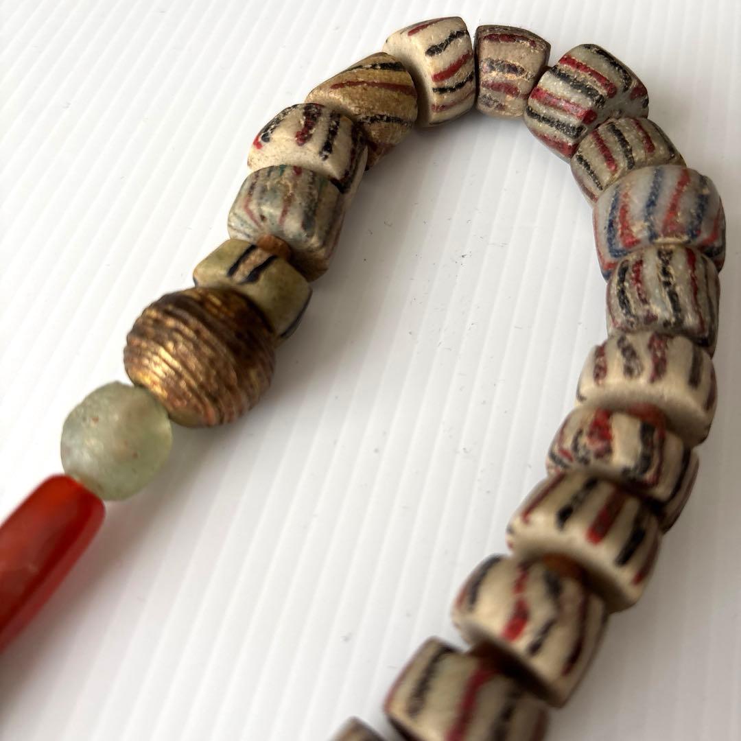 トレードビーズ　ネックレス　とんぼ玉　ベネチアン　アンティーク　ヴィンテージ