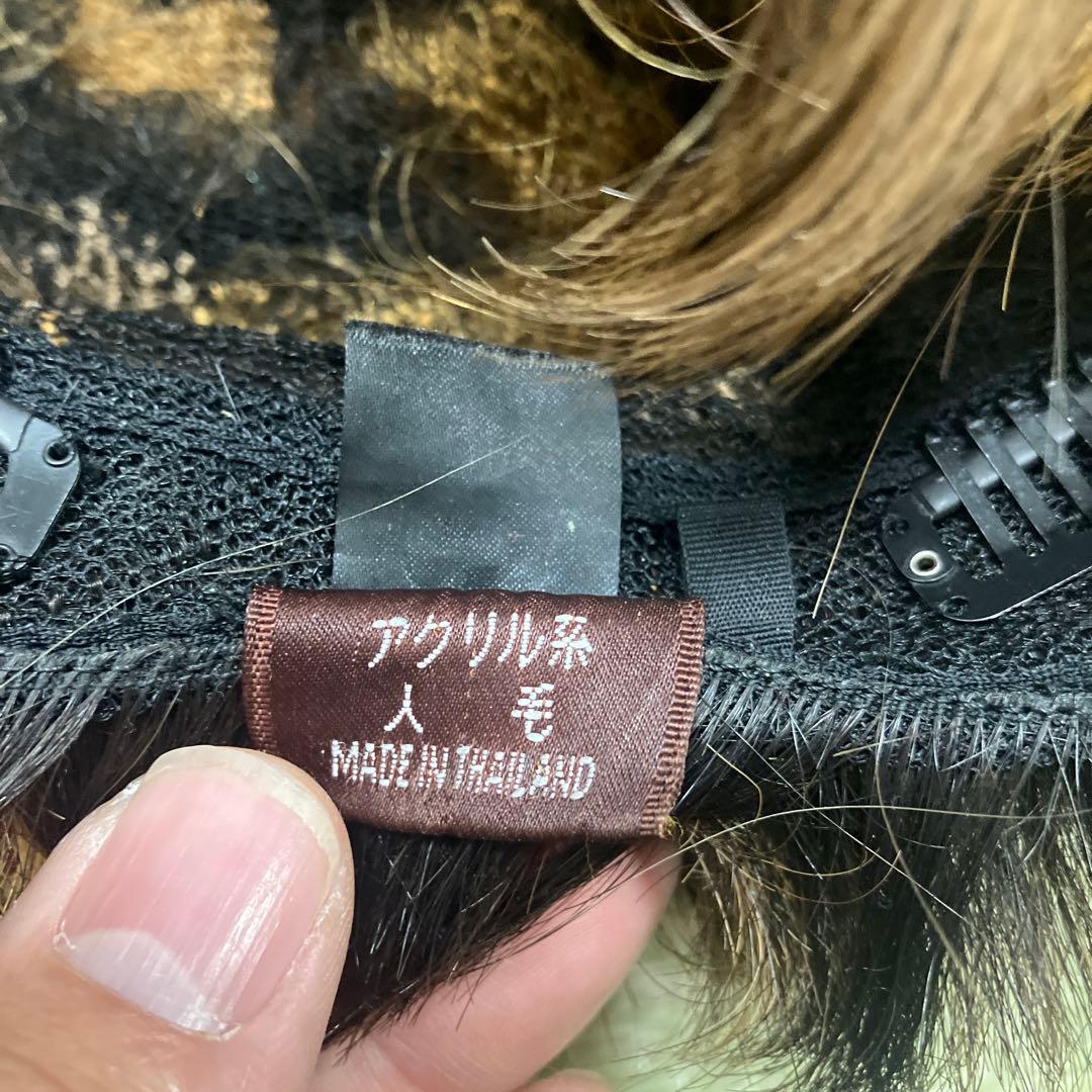 VALAN ヴァラン 人毛 ウィッグ ブラウン系 クリップ付き 中古