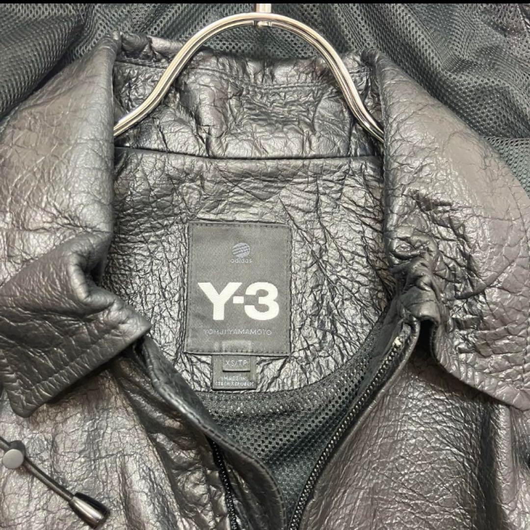 美品 ワイスリー ヨウジヤマモト 定価12万 レザージャケットフード パーカー