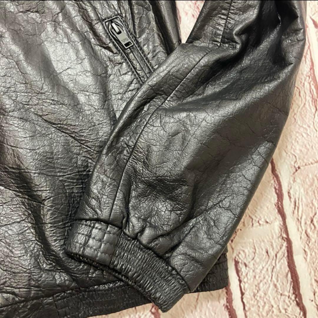 美品 ワイスリー ヨウジヤマモト 定価12万 レザージャケットフード パーカー