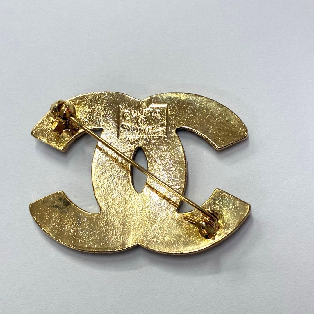 ∞CHANEL　シャネル　ココマーク　ラインストーン　ブローチ