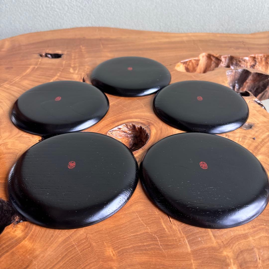 平安 象彦 菊 銘々皿 5枚組 共箱(定価29.700)