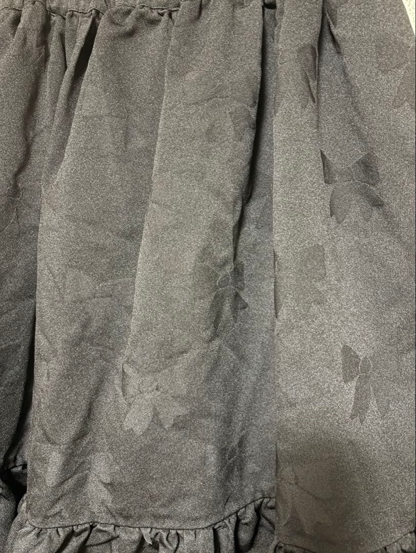 コムデギャルソンガール　2024AWポリ縮絨リボンスカート