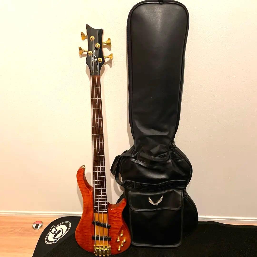 DEAN guitar ディーン Razor アンバー 4弦ベース 専用ケース付