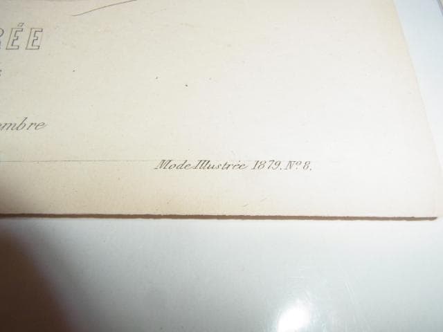 1879年 銅版画◆フランス ファッション誌『ラ・モード・イリュストレ』No.8